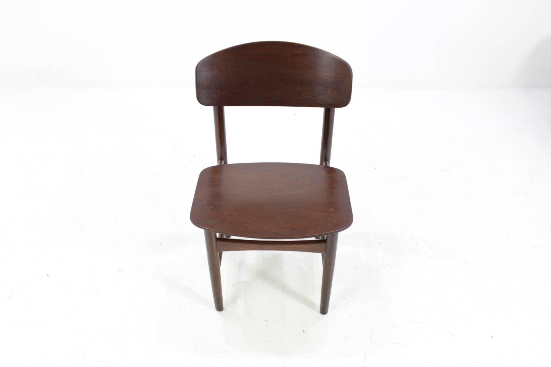 Mid-Century Modern 1950 Borge Mogensen Dining Chairs, Set of Four