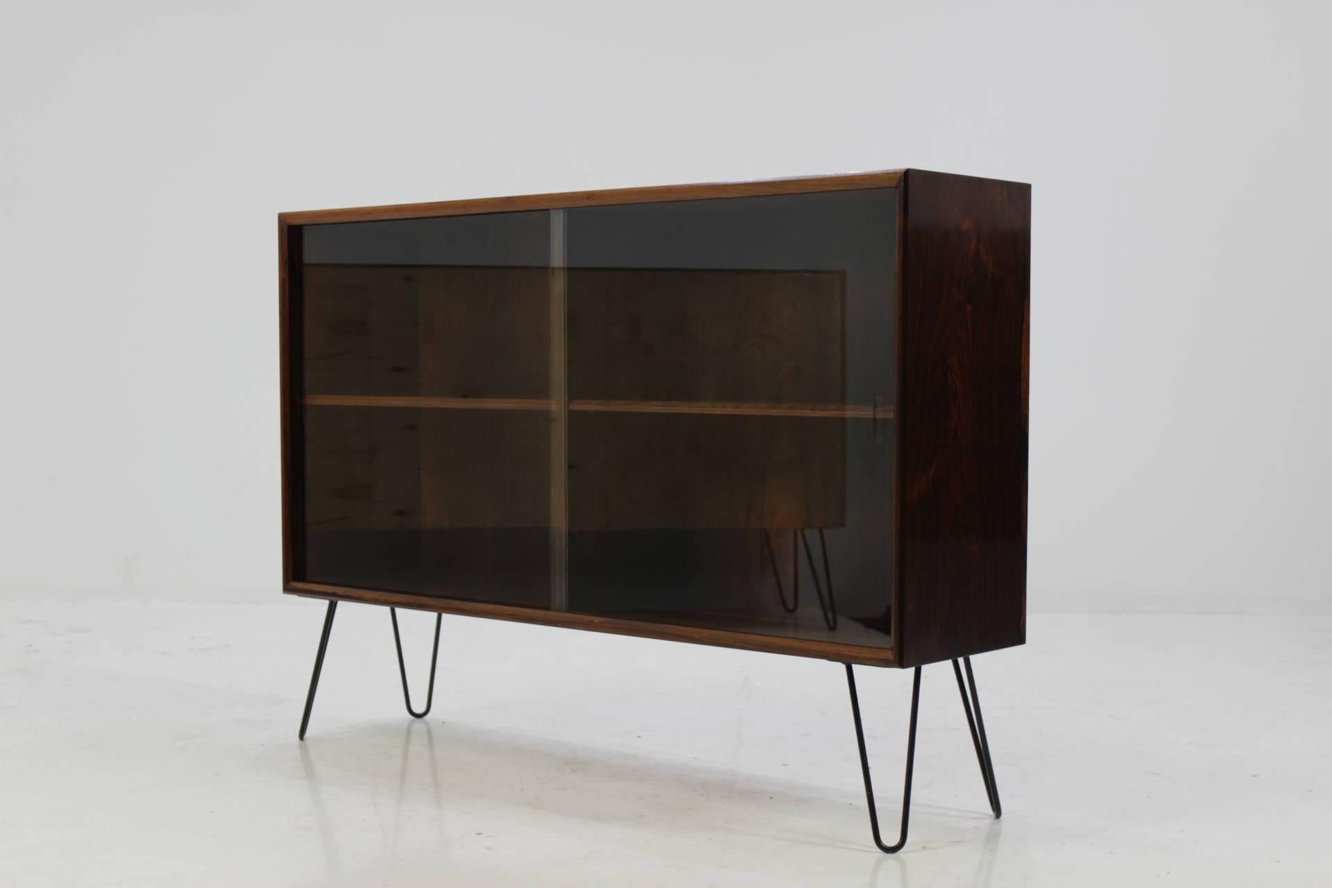 Mid-Century Modern Upcycled Danish Palisander/Glass Cabinet, 1960s
