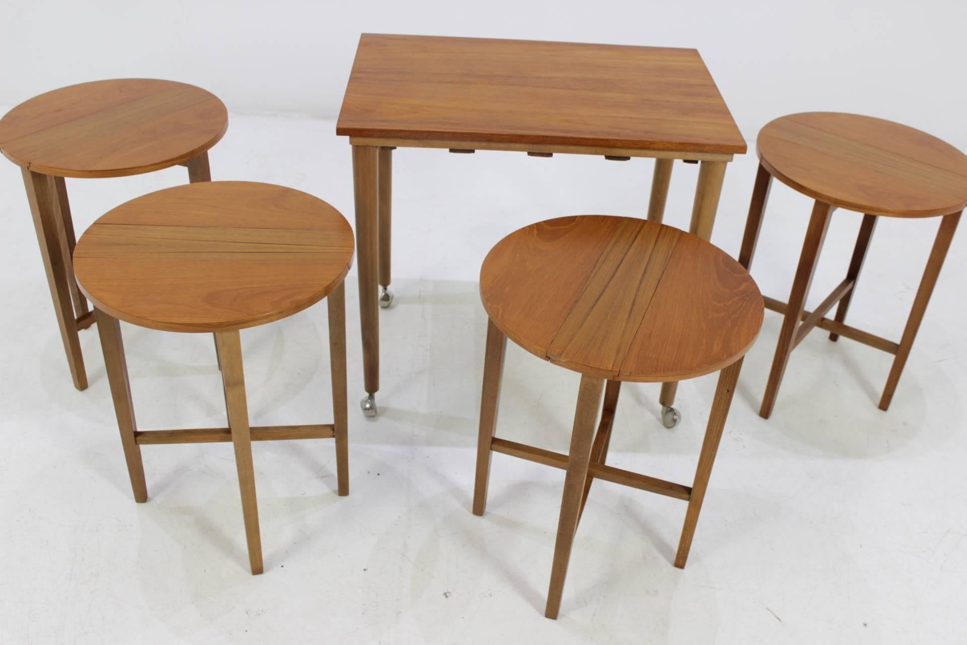 Mid-19th Century Set of Midcentury Nesting Tables, Designed by Poul Hundevad, 1960s