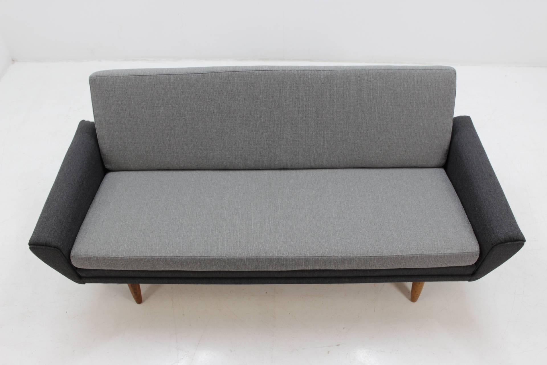Fabric 1960 Midcentury Danish Palisander Three-Seat Sofa