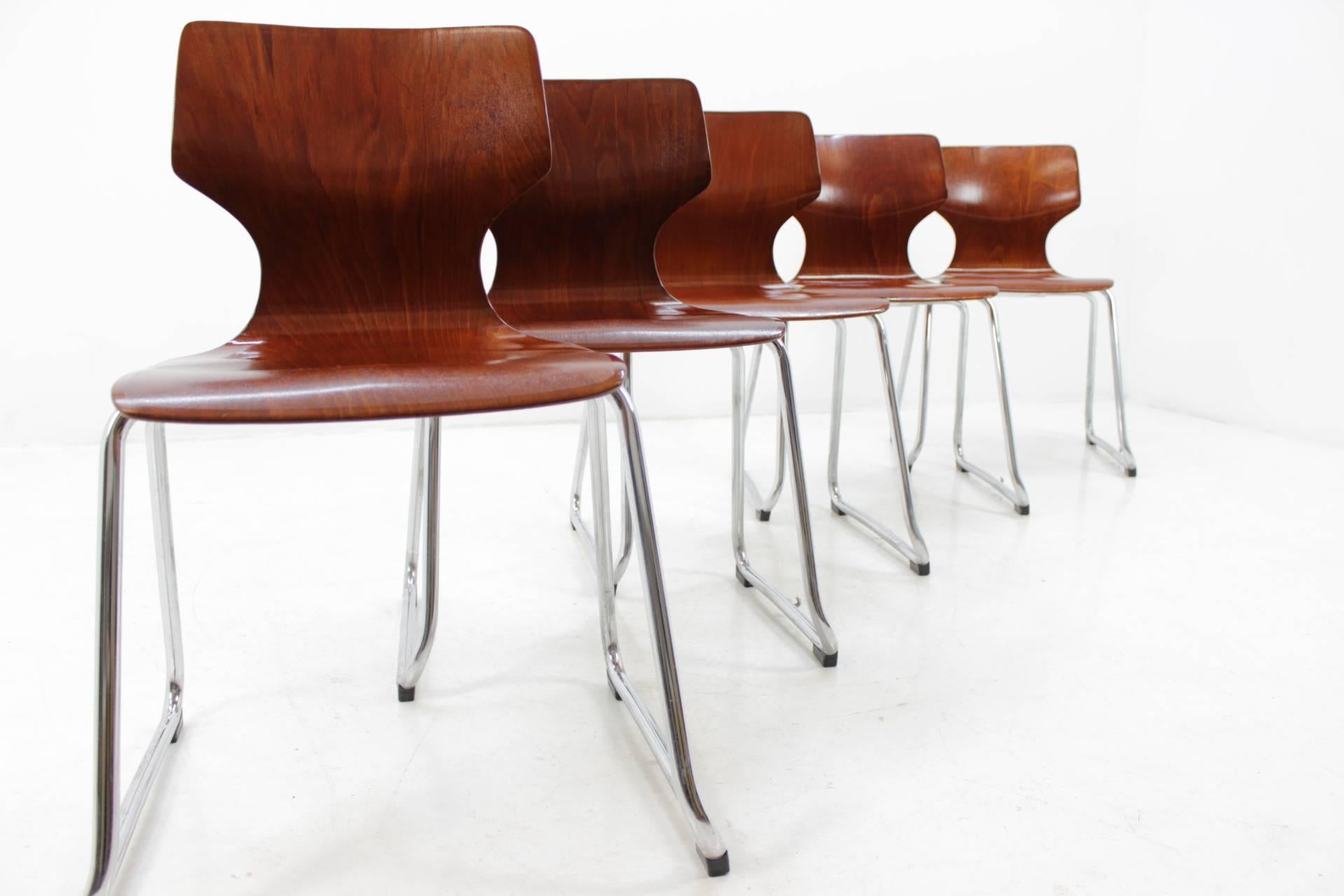 Late 20th Century Set of Ten Design Dining Chairs, Flötotto