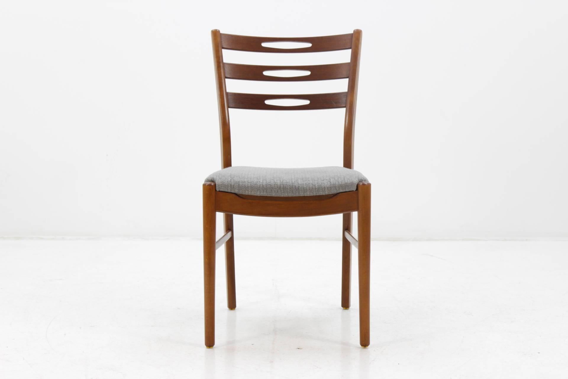 Mid-Century Modern 1960s Set of Four Danish Teak Chairs For Sale