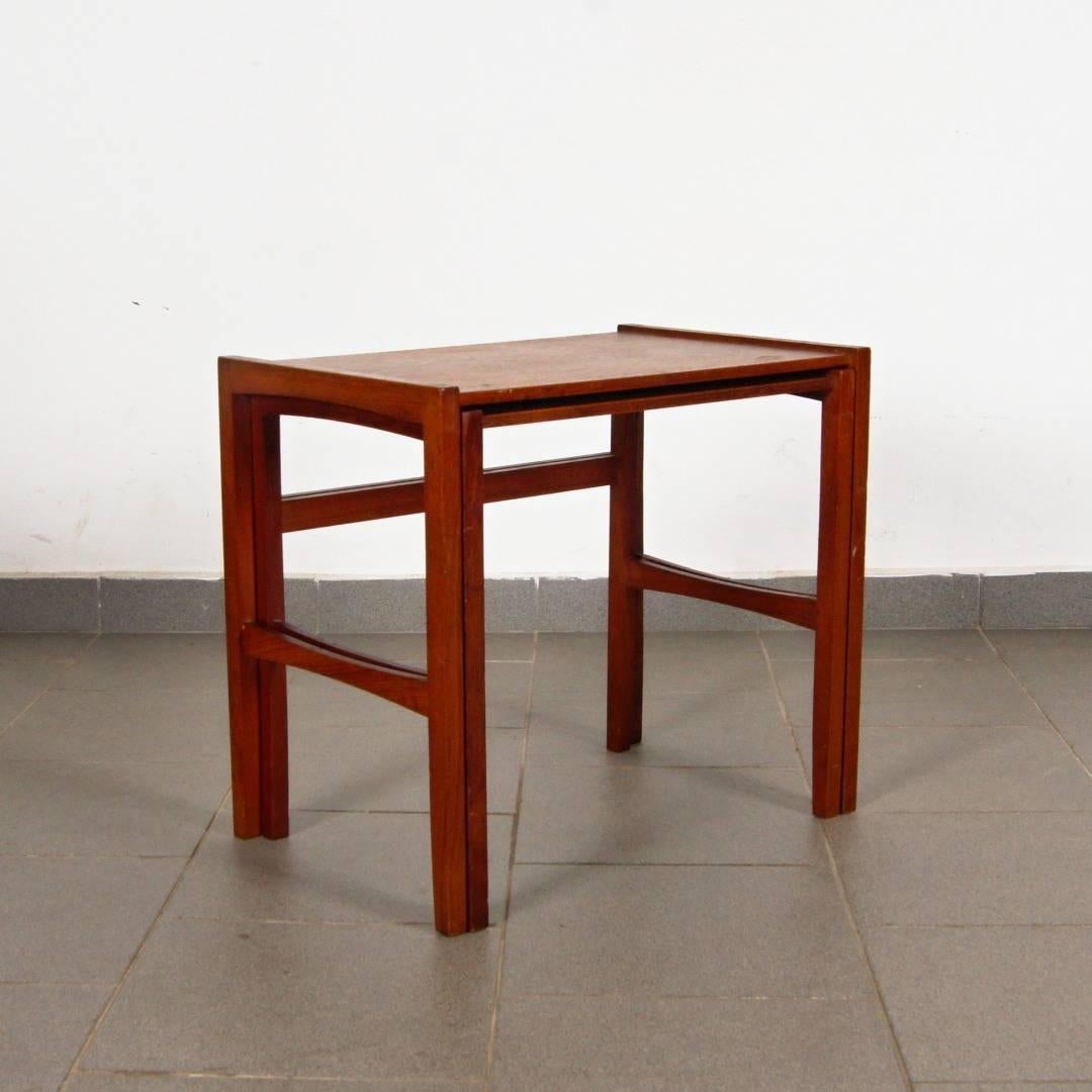 Mid-Century Modern Set of two nesting Mid century tables, Denmark, 60s.  For Sale