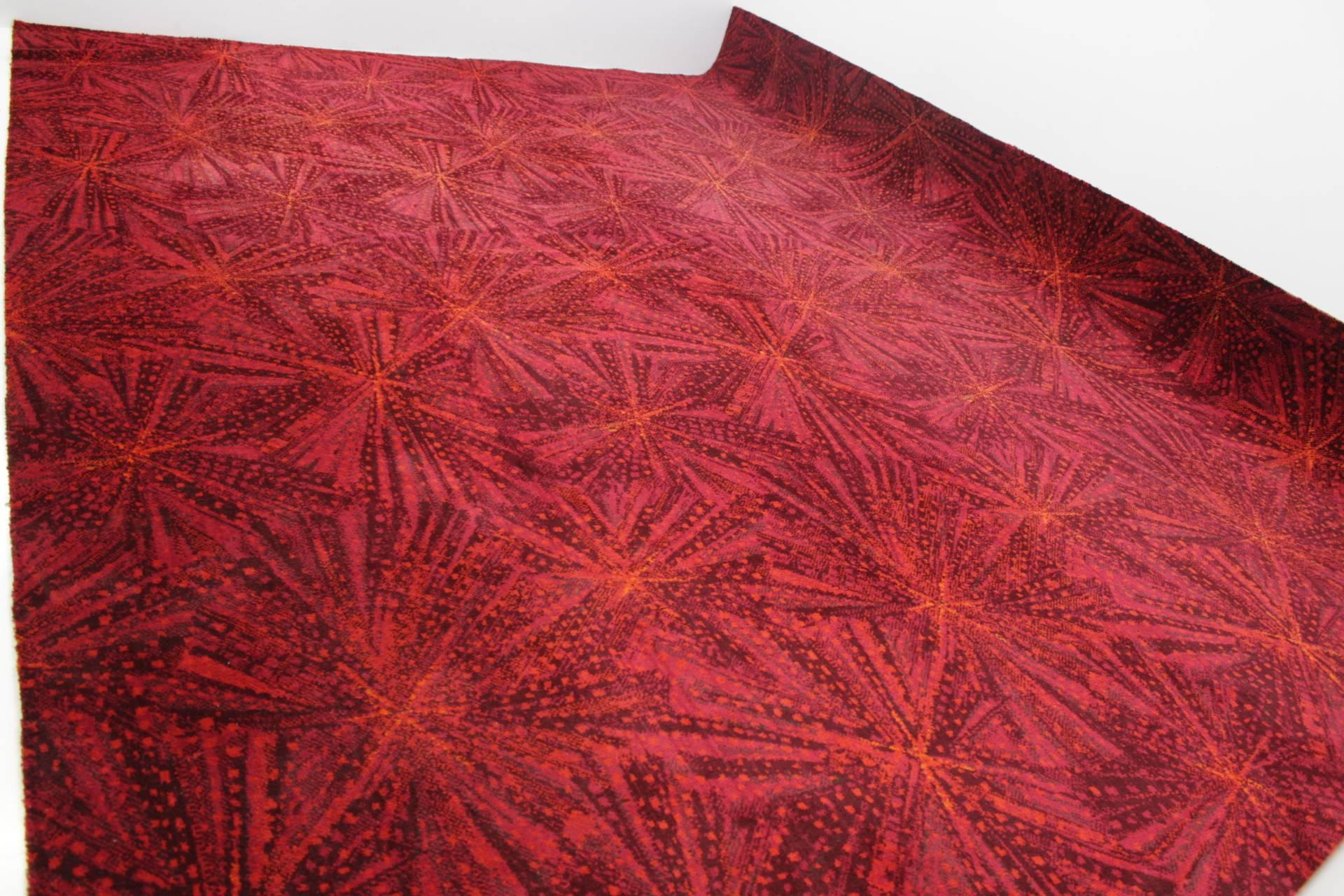 Mid-20th Century Stunning Huge Geometric Carpet by A. Ambrossová, 1967 For Sale