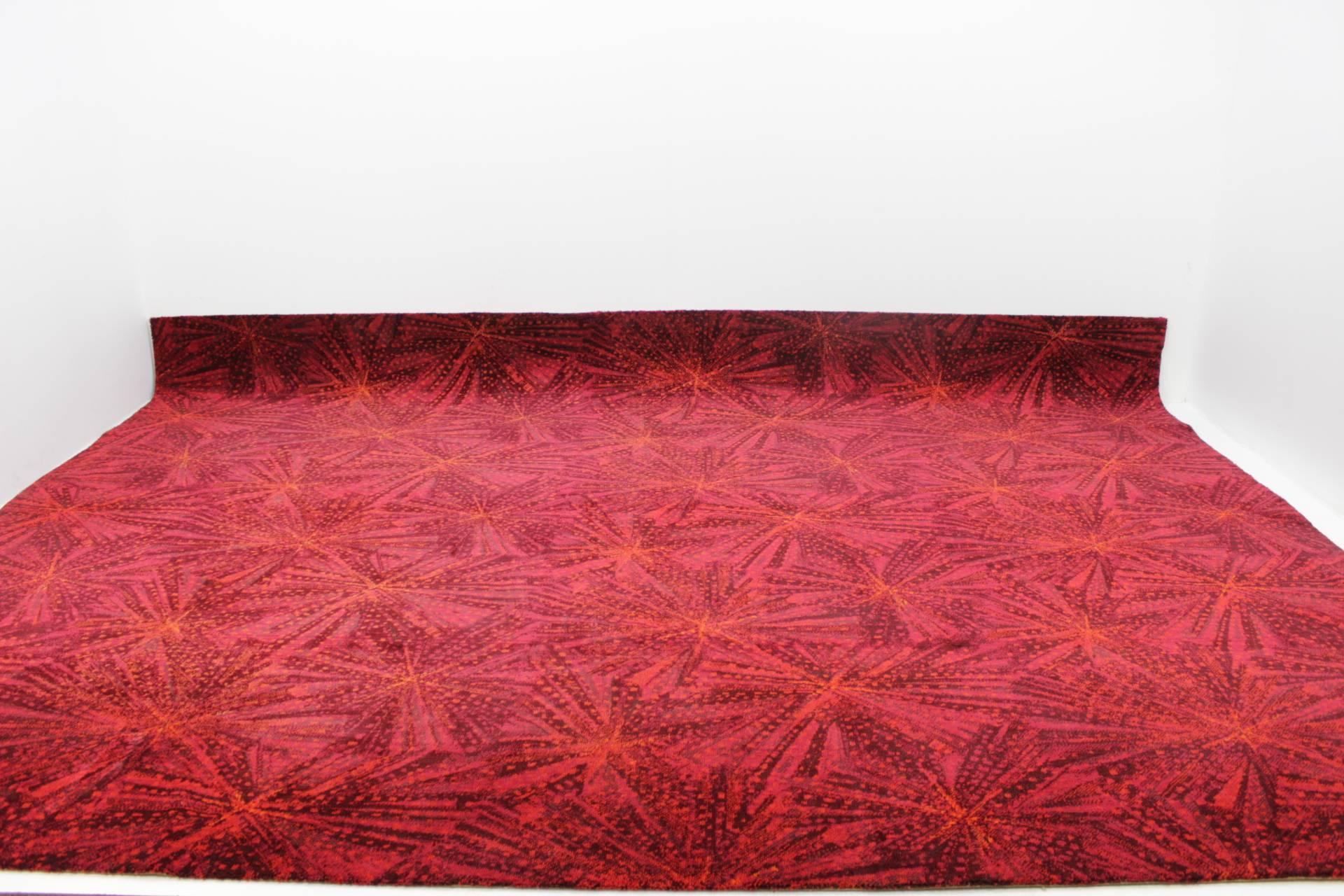 Czech Stunning Huge Geometric Carpet by A. Ambrossová, 1967 For Sale