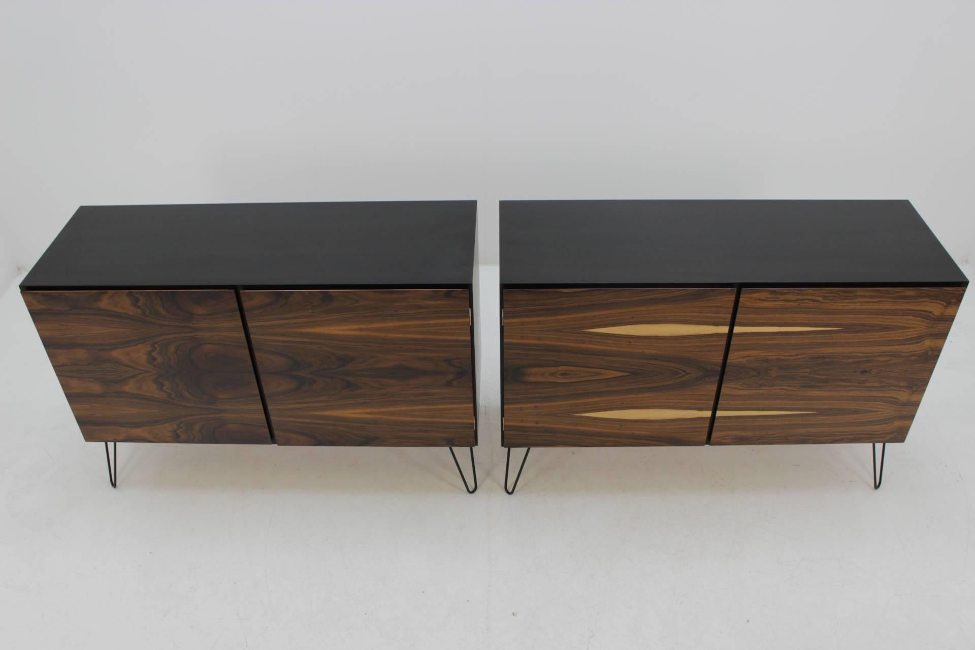 Mid-20th Century Set of Two Upcycled Palisander Sideboards by Omann Jun