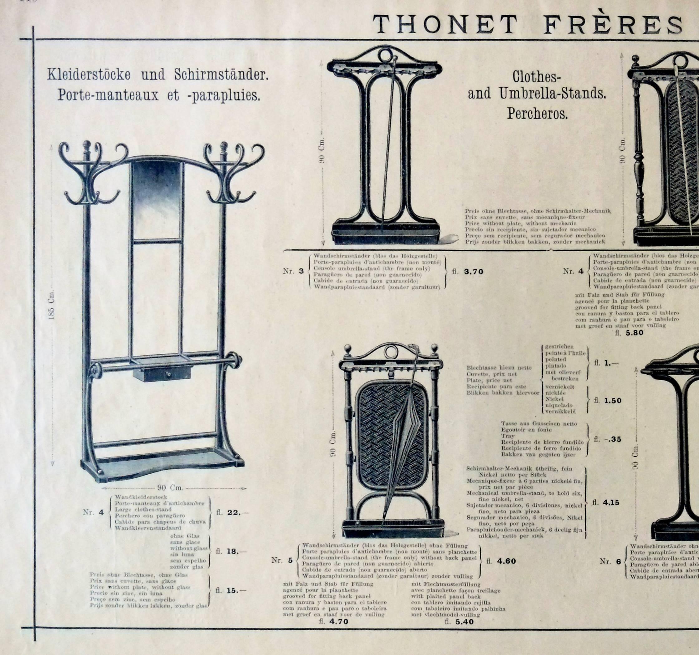 Late 19th Century Large Clothes-Stand Thonet Nr.4, circa 1899