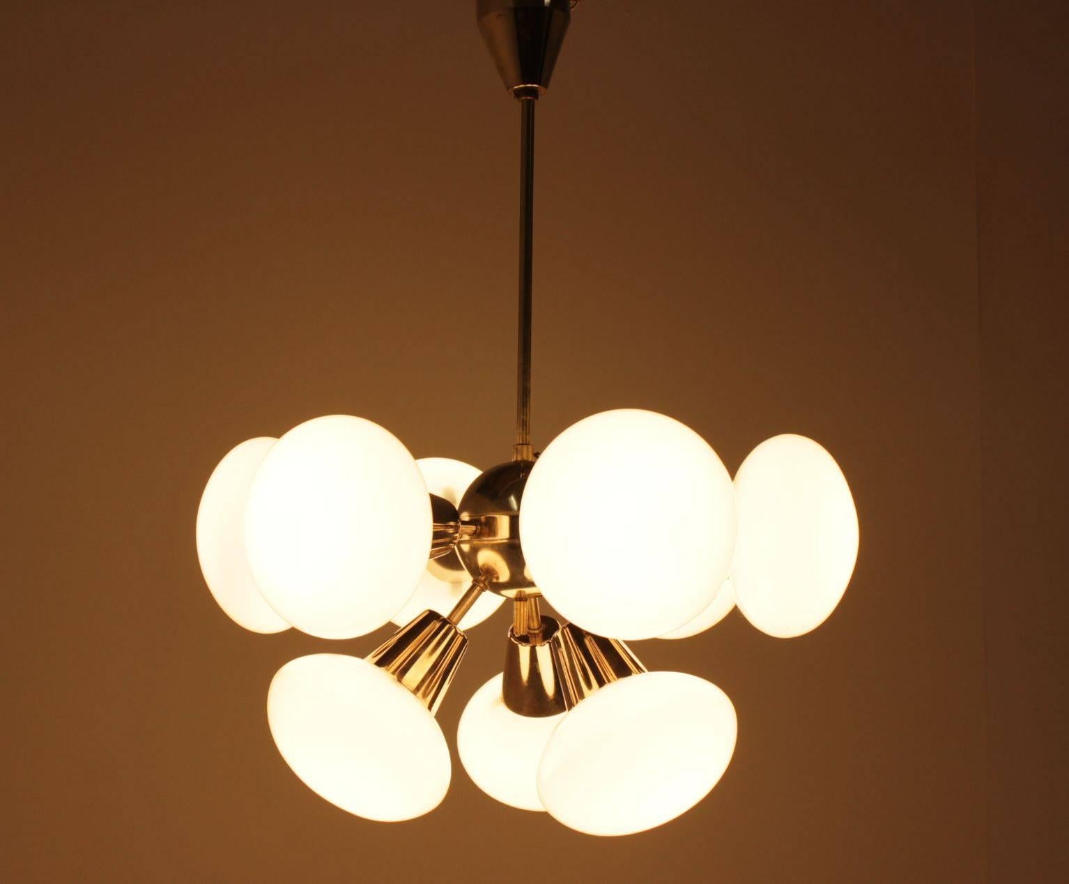 Very nice style of lighting. Marked by paper label.