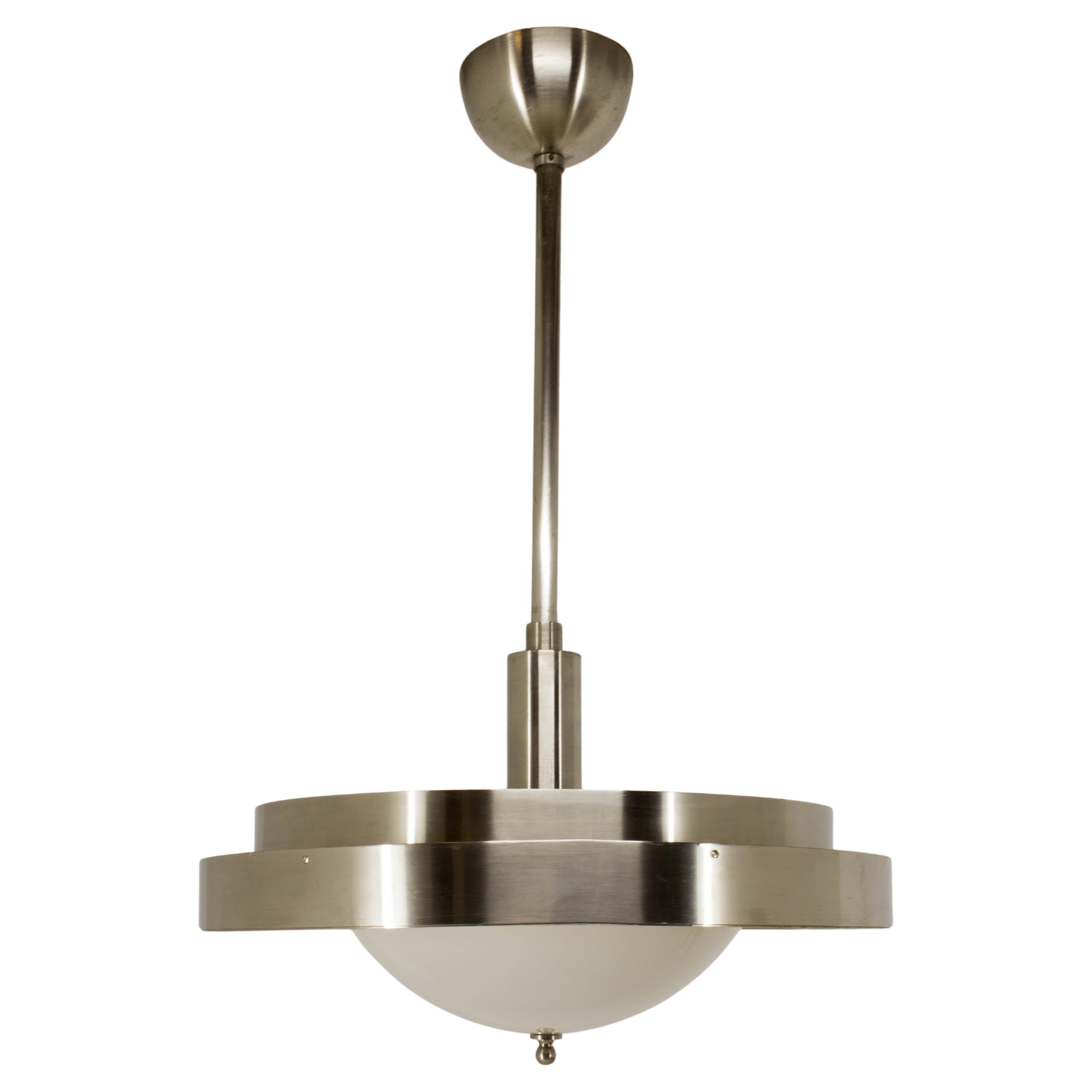 Ultra Rare Large Bauhaus Chandelier by Franta Anyz for IAS, 1930s