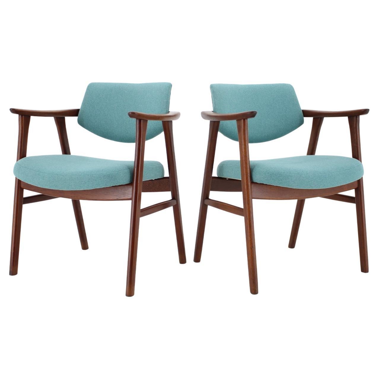 1960s Very Rare Erik Kierkegaard Teak Dining Chairs, Set of 8 For Sale