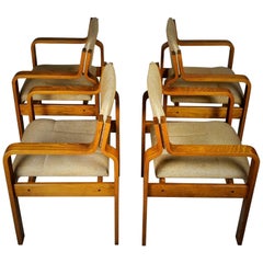 Set of Four Dining / Office Chairs by Ludvik Volak, 1960s