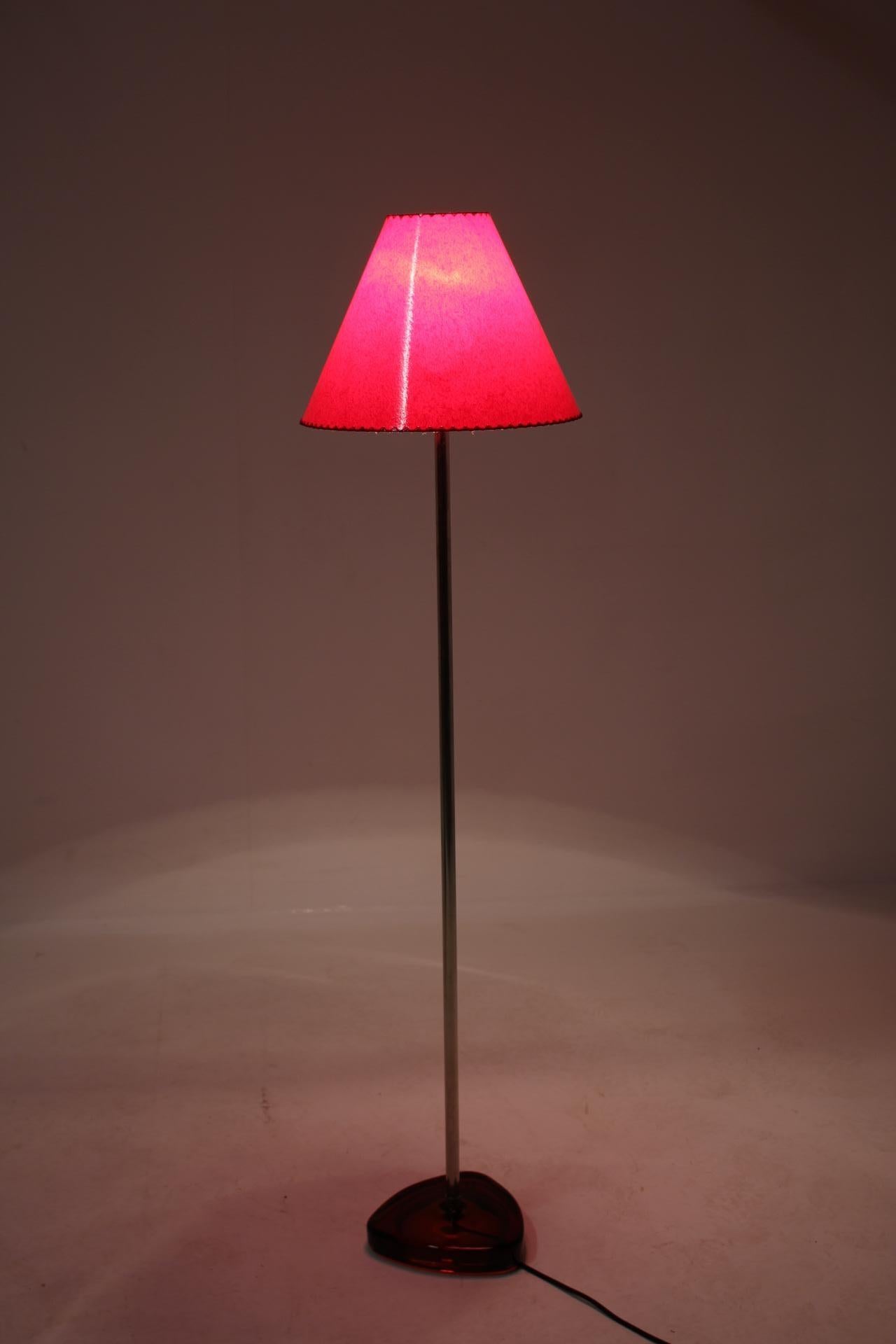 Mid-Century Modern 1960s Carl Fagerlund Floor Lamp Orrefors, Sweden For Sale