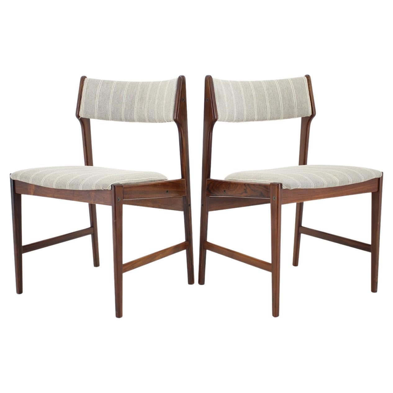 1960s Set of 6 Erich Buch Solid Palisander Dining Chairs, Denmark For Sale