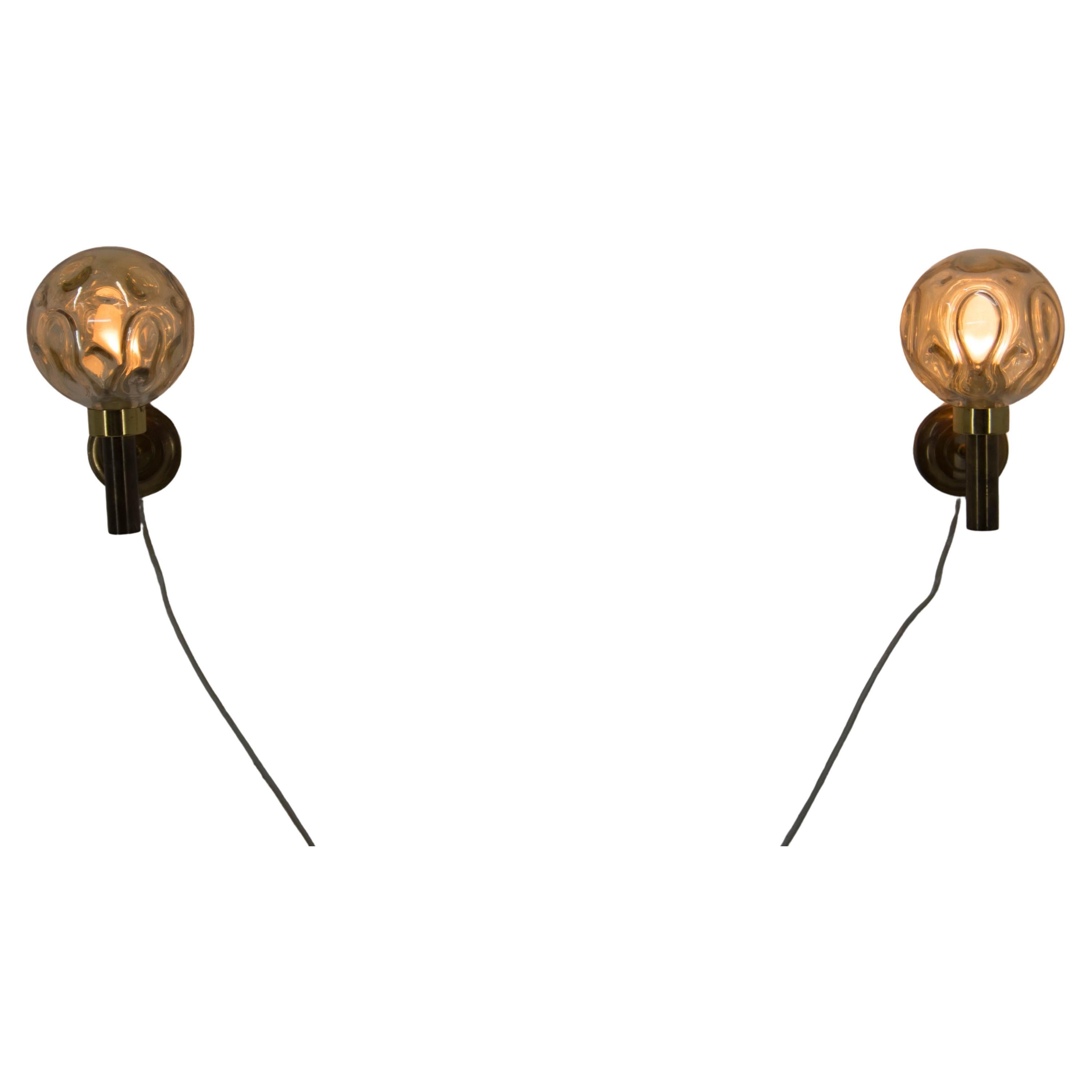 Set of Two Wall Lamps, Denmark, 1970s