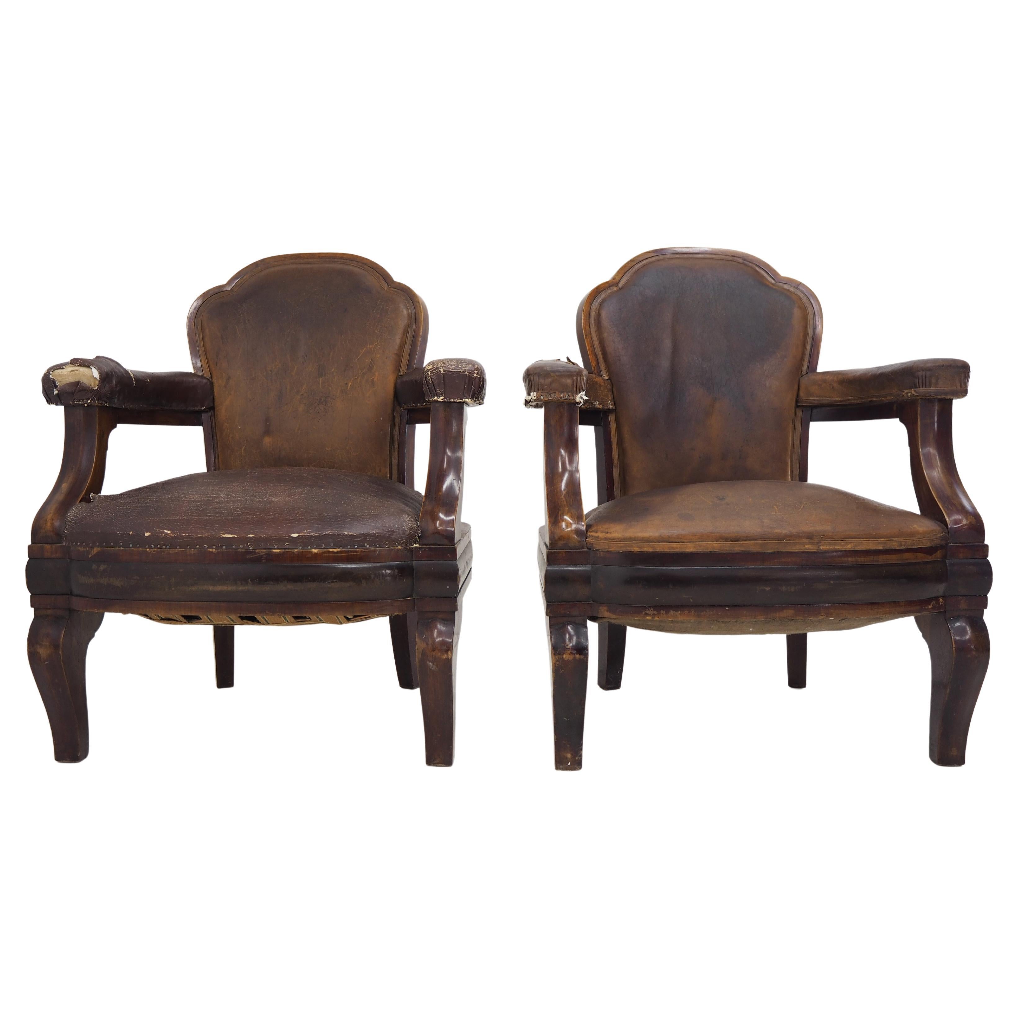 Rare Art Deco Armchairs from Ministry of Interior Czechoslovakia, 1930s