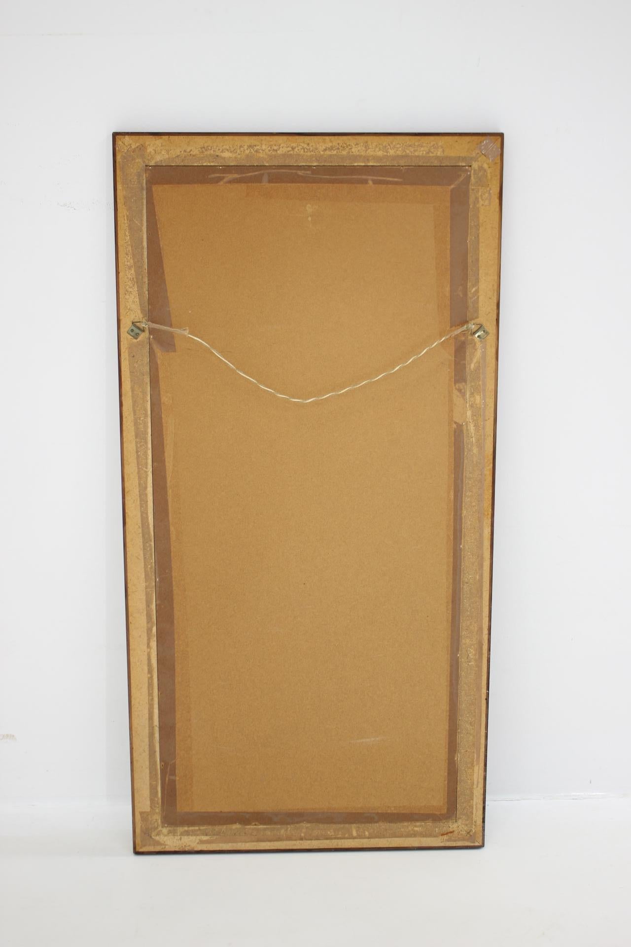 1960s Wood and Tile Mirror, Denmark 1