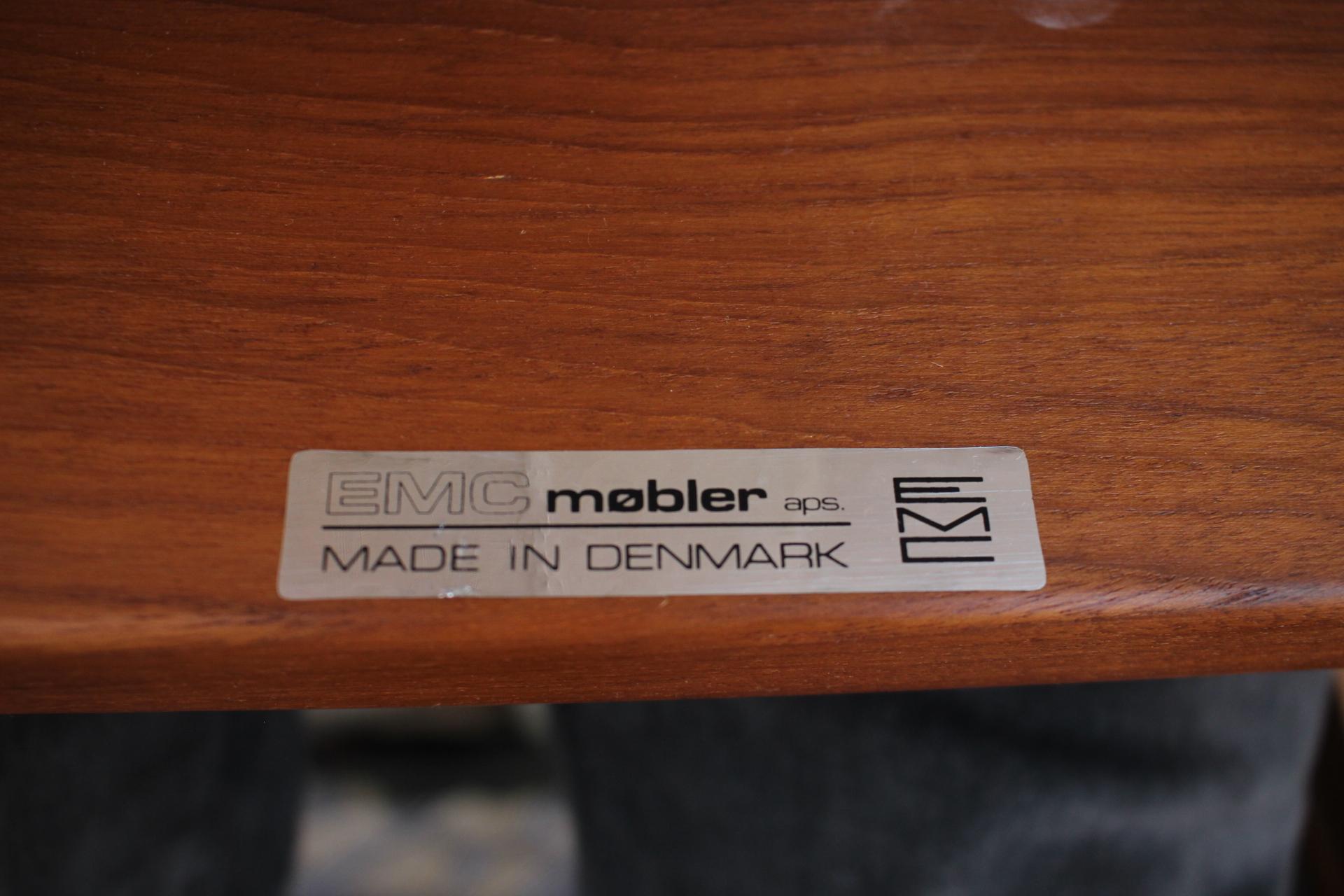 1970s Pair of Teak Armchairs by EMC Mobler, Denmark For Sale 13
