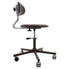 1980s Office Leatherette Swivel Chair, Czechoslovakia