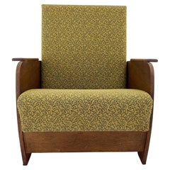 1960s Armchair Convertible to Daybed, Czechoslovakia