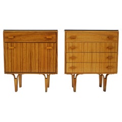 Antique 1960s Frantisek Mezulanik Pair of Chest of Drawers, Czechoslovakia