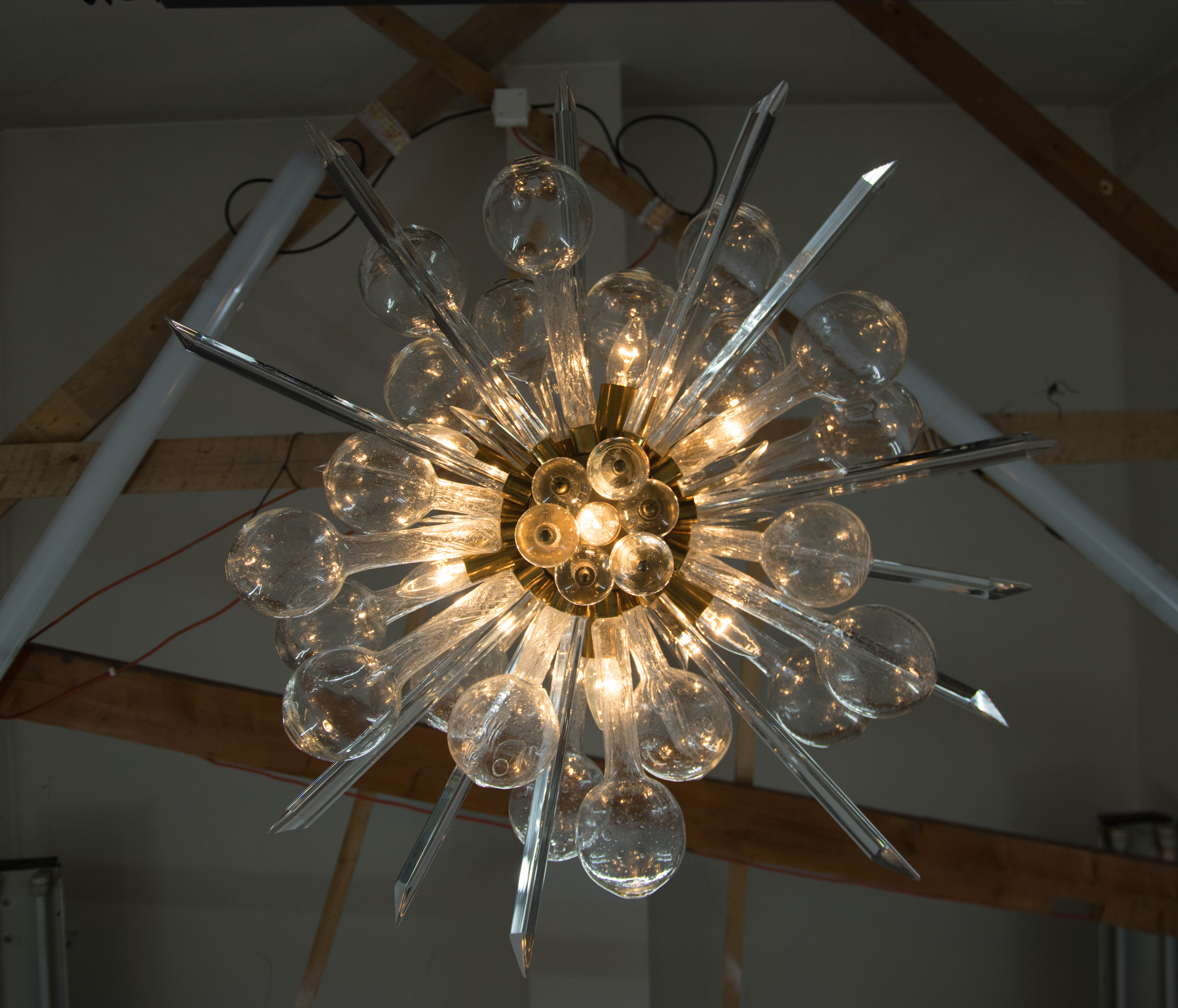 Mid-Century moderno Straordinario lampadario di arte e design di Rene Roubicek, anni '60 in vendita
