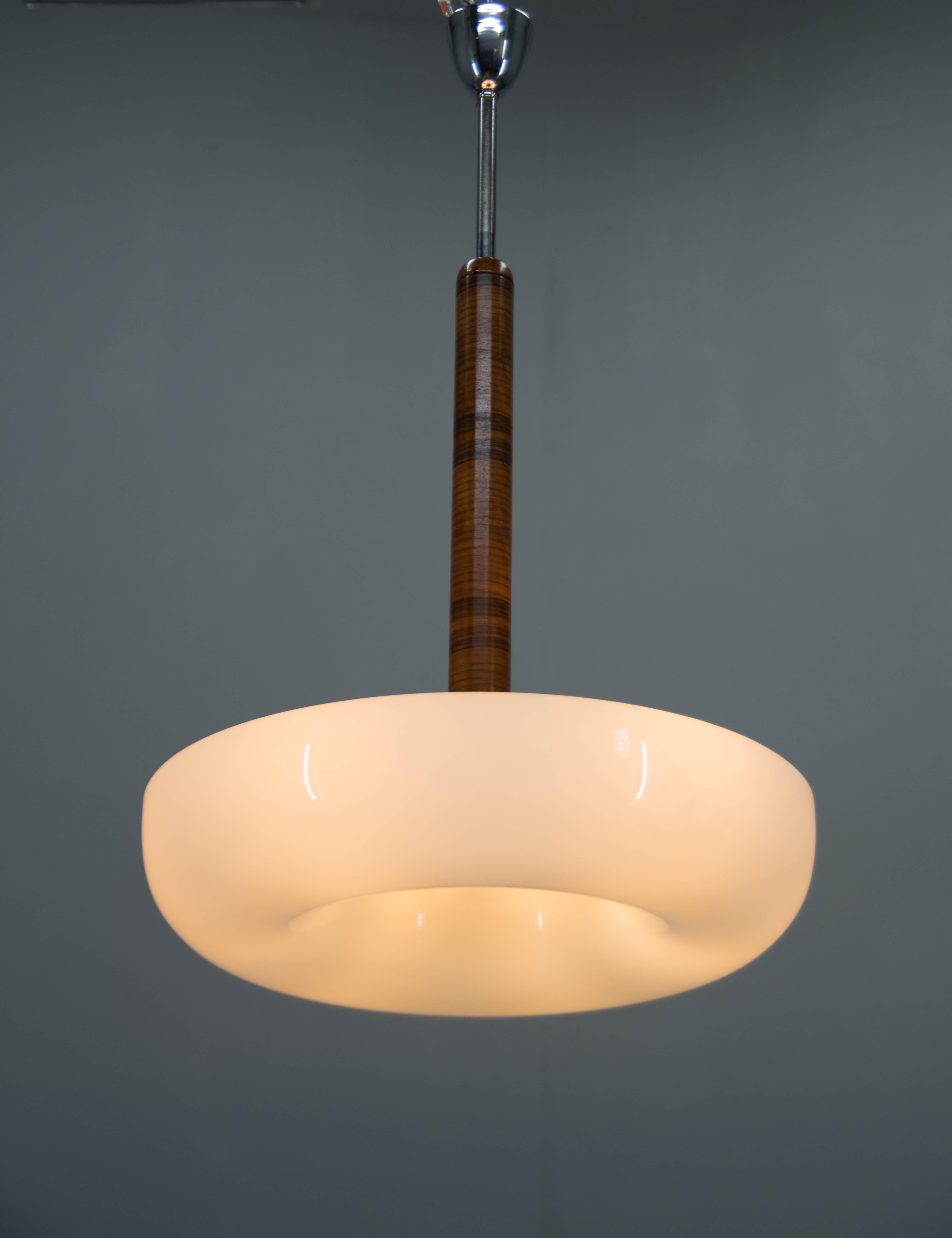 Raro lampadario funzionalista realizzato da Up & Up Zavody nel 1930 in vendita 3