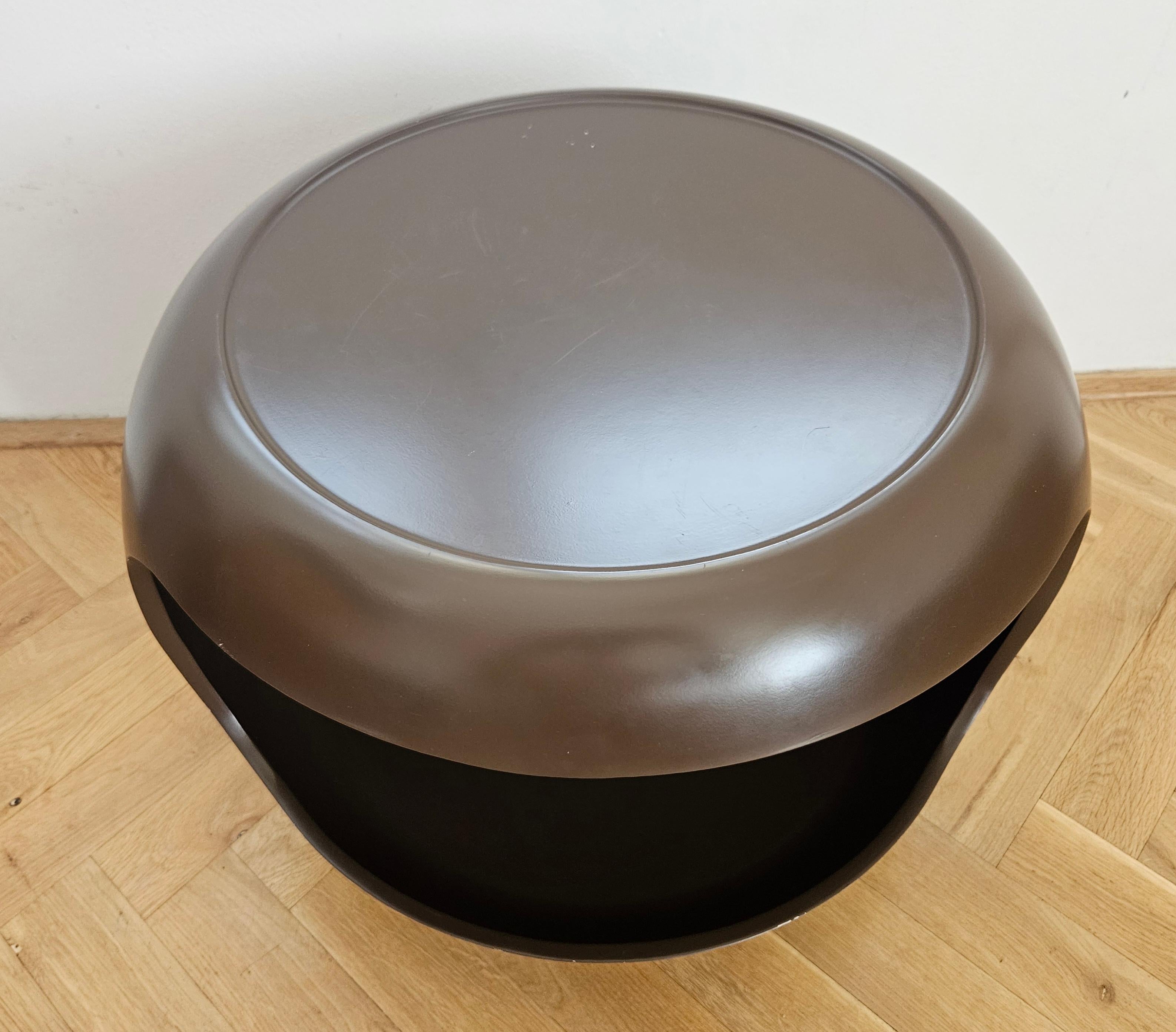 Lacquered Rare Midcentury Space Age Style Side Table, Ernst Moeckl, Germany, 1970s For Sale