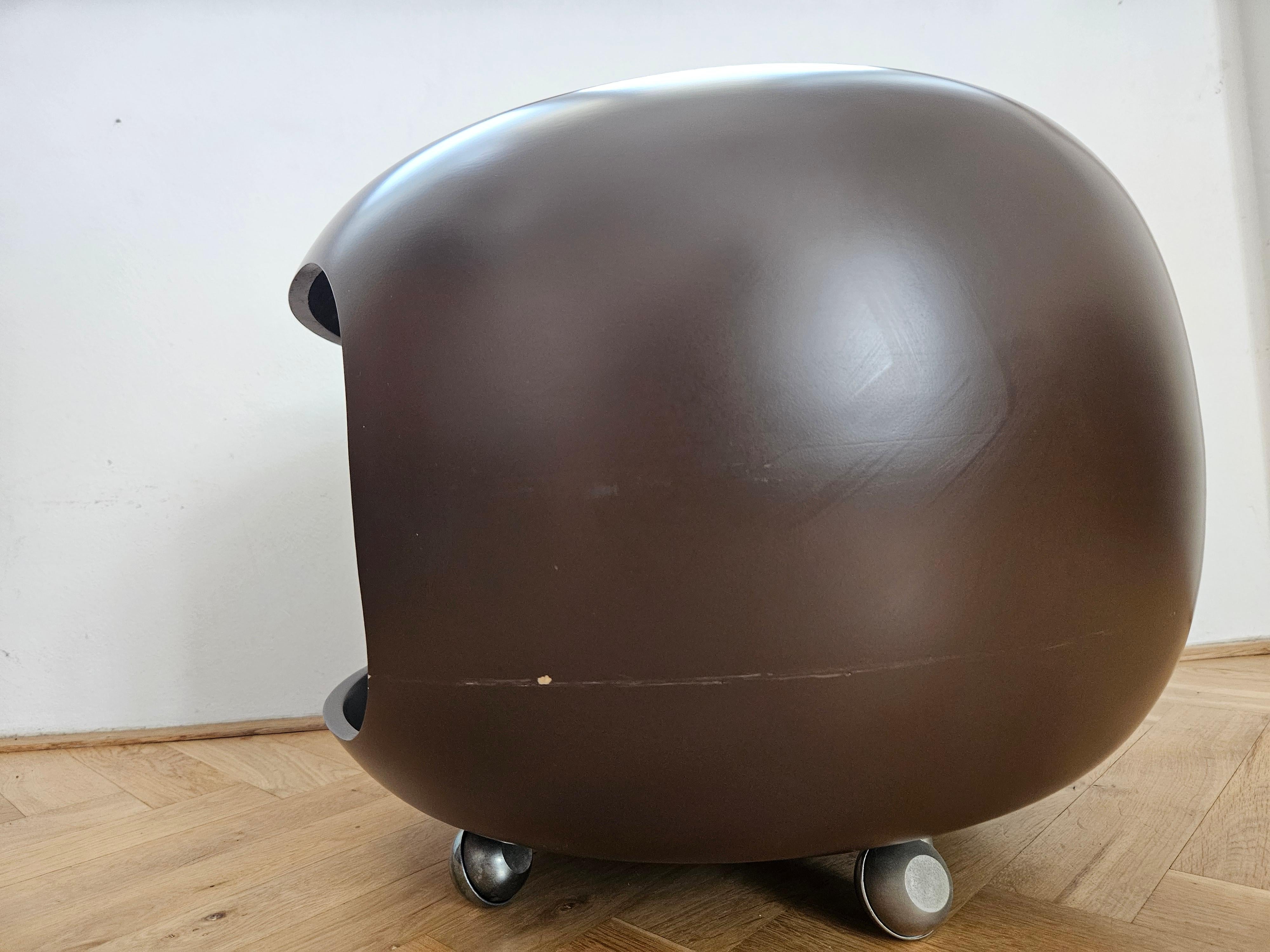 Late 20th Century Rare Midcentury Space Age Style Side Table, Ernst Moeckl, Germany, 1970s For Sale