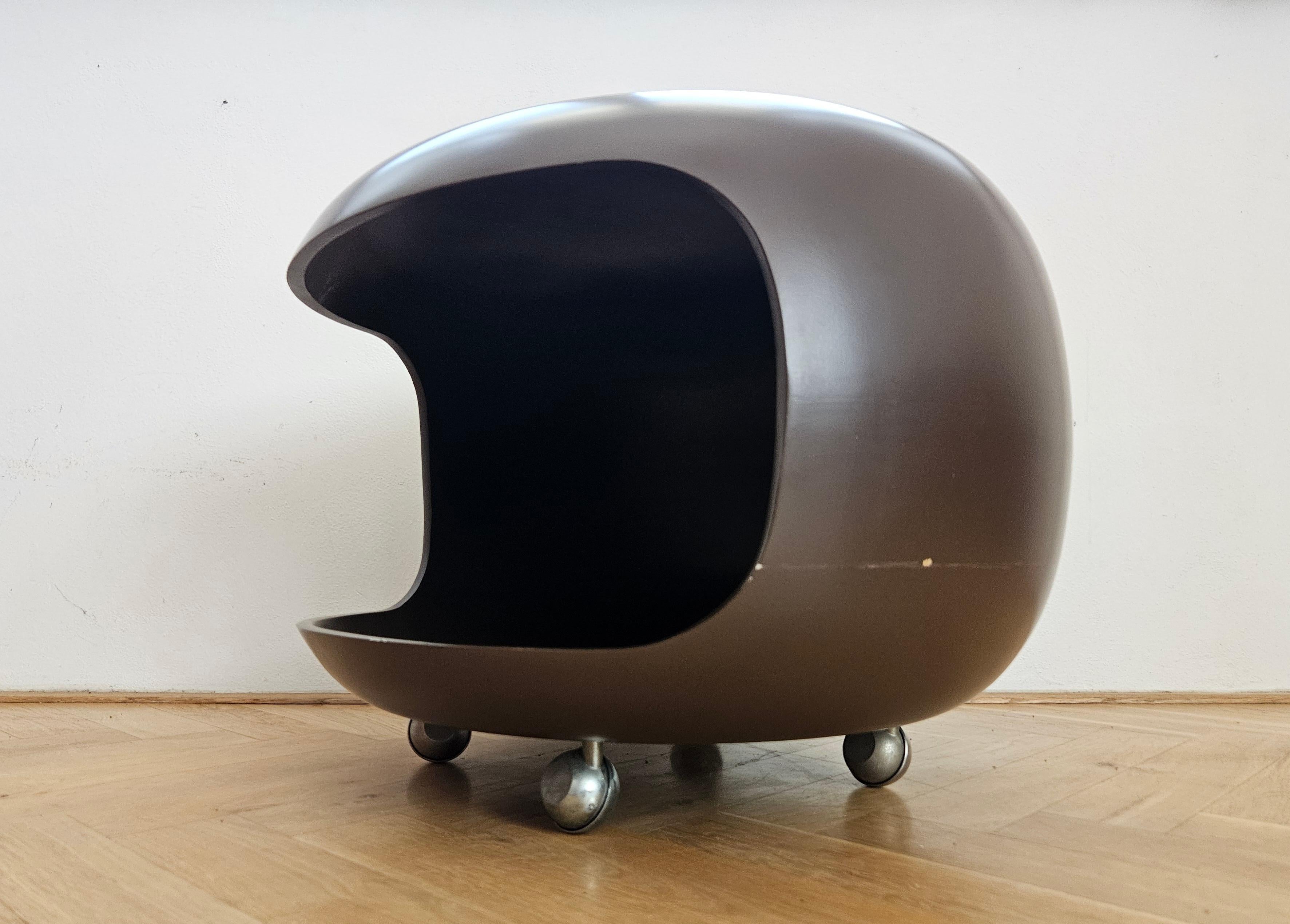 Rare Midcentury Space Age Style Side Table, Ernst Moeckl, Germany, 1970s For Sale 1