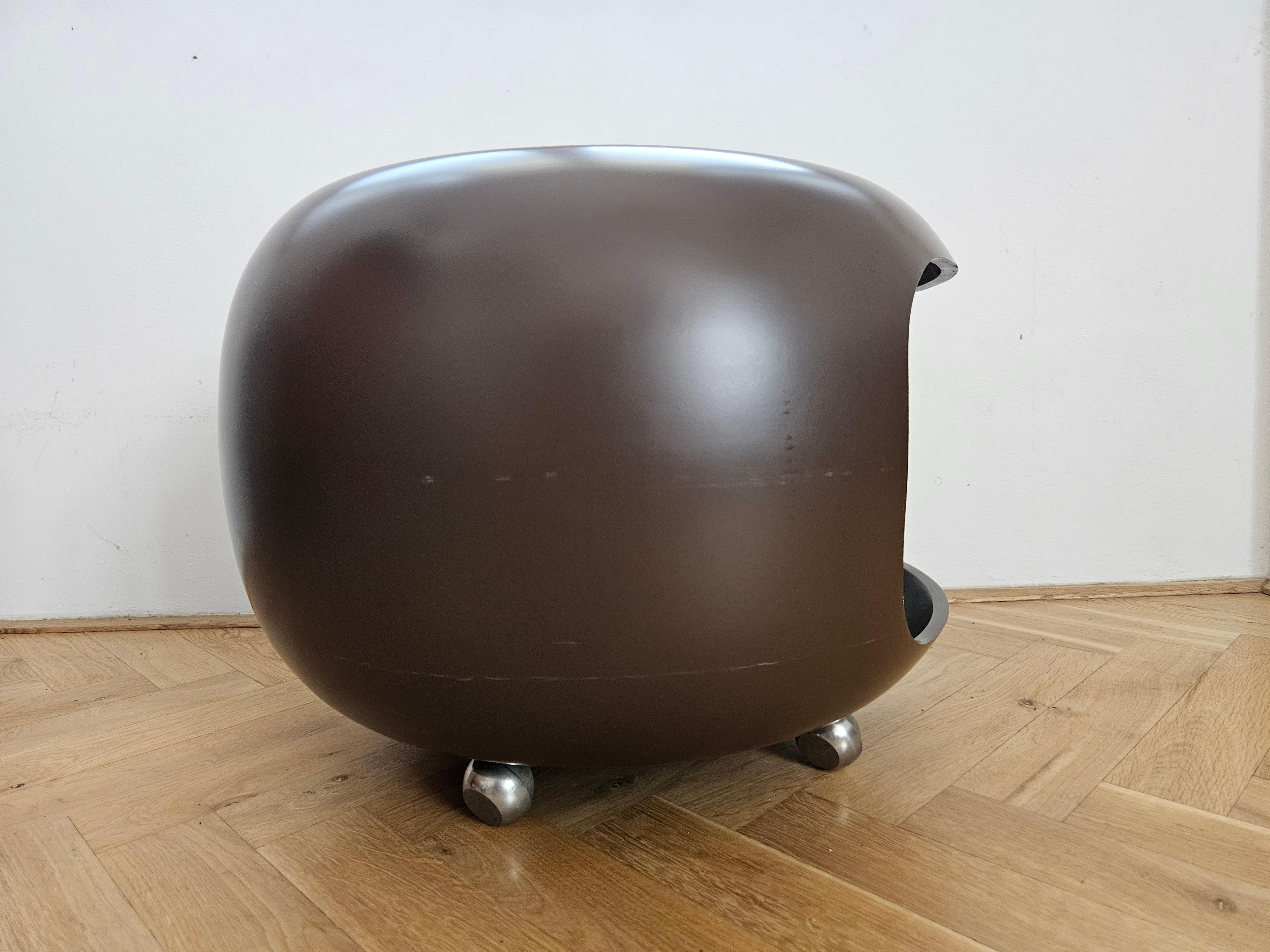 Rare Midcentury Space Age Style Side Table, Ernst Moeckl, Germany, 1970s For Sale 2