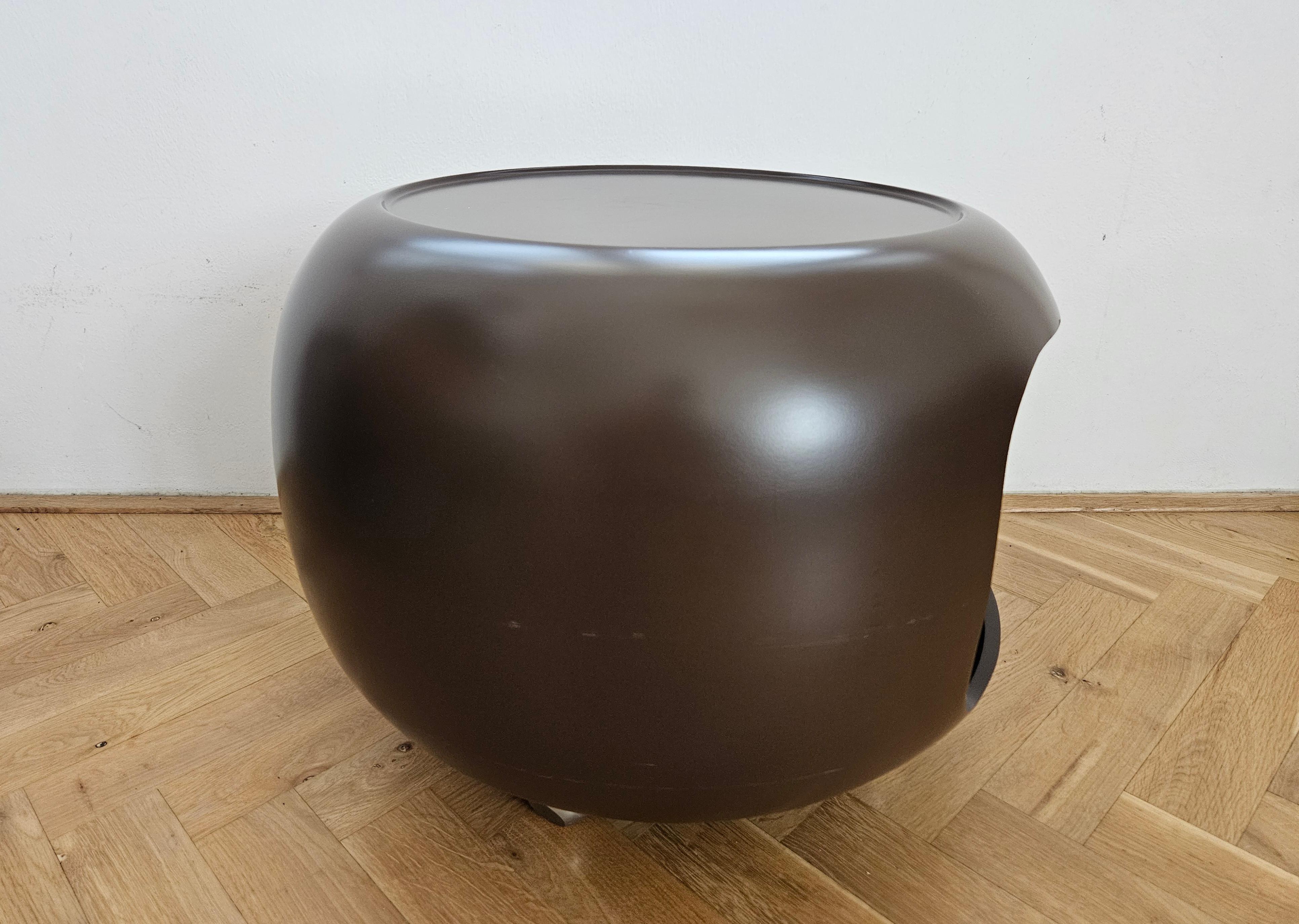 Rare Midcentury Space Age Style Side Table, Ernst Moeckl, Germany, 1970s For Sale 3