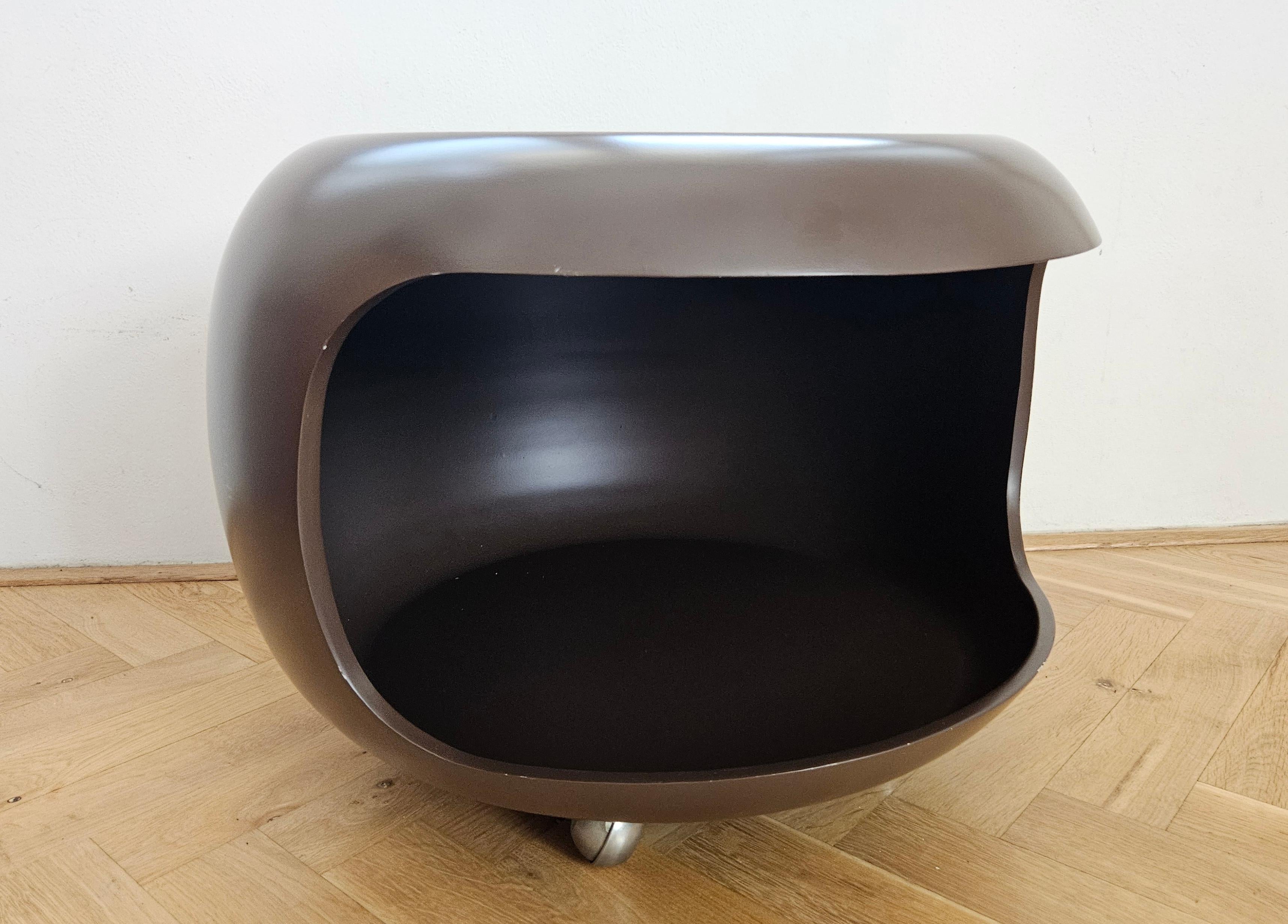 Rare Midcentury Space Age Style Side Table, Ernst Moeckl, Germany, 1970s For Sale 4
