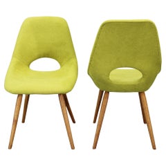 1960s Miroslav Navratil Fiberglass Shell Lounge Side Chairs, Czechoslovakia