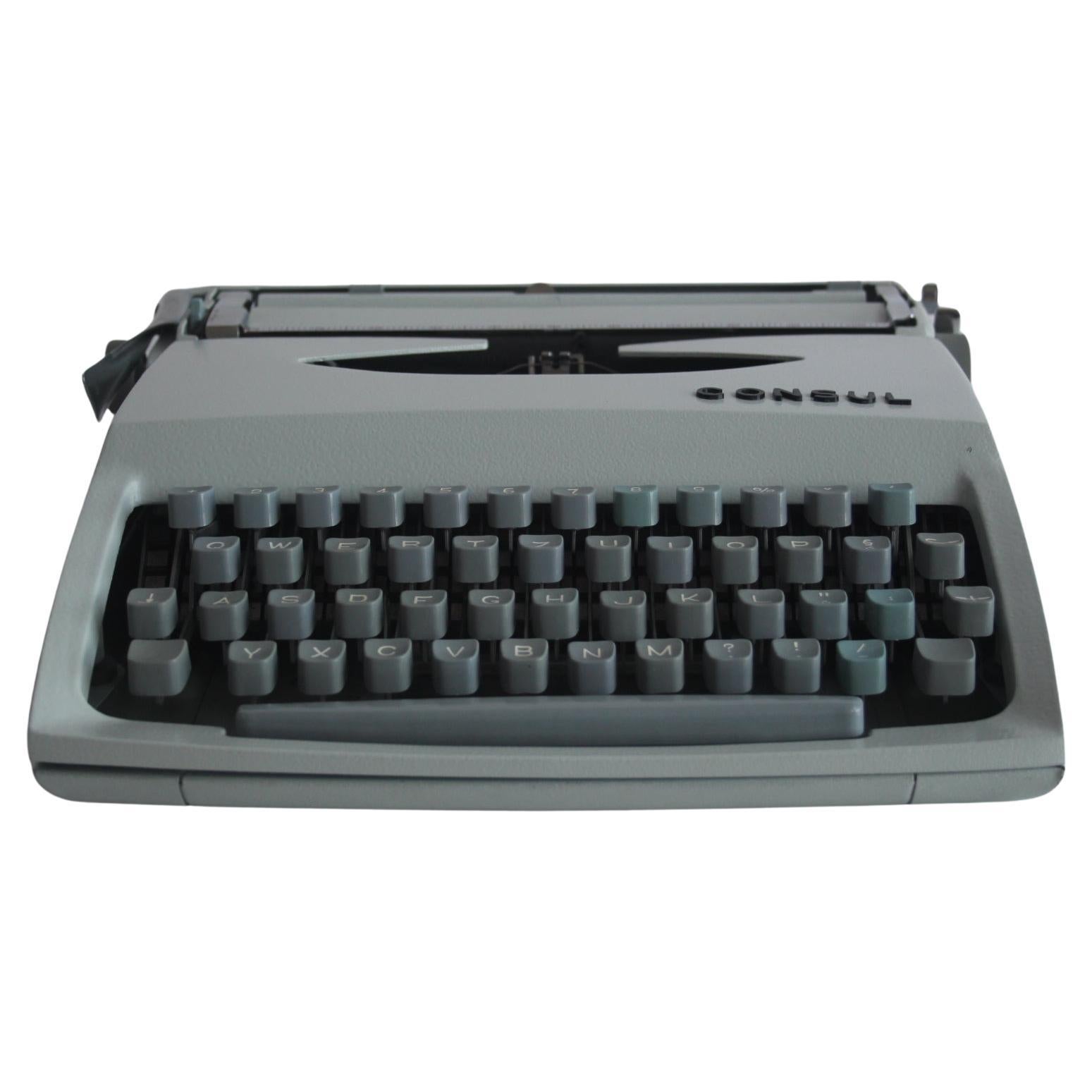 Vintage Consul Schreibmaschine mit Koffer, Tschechoslowakei, 1960er Jahre