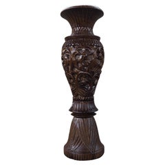 Midcentury Wooden Czechoslovakia Vase, 1960s