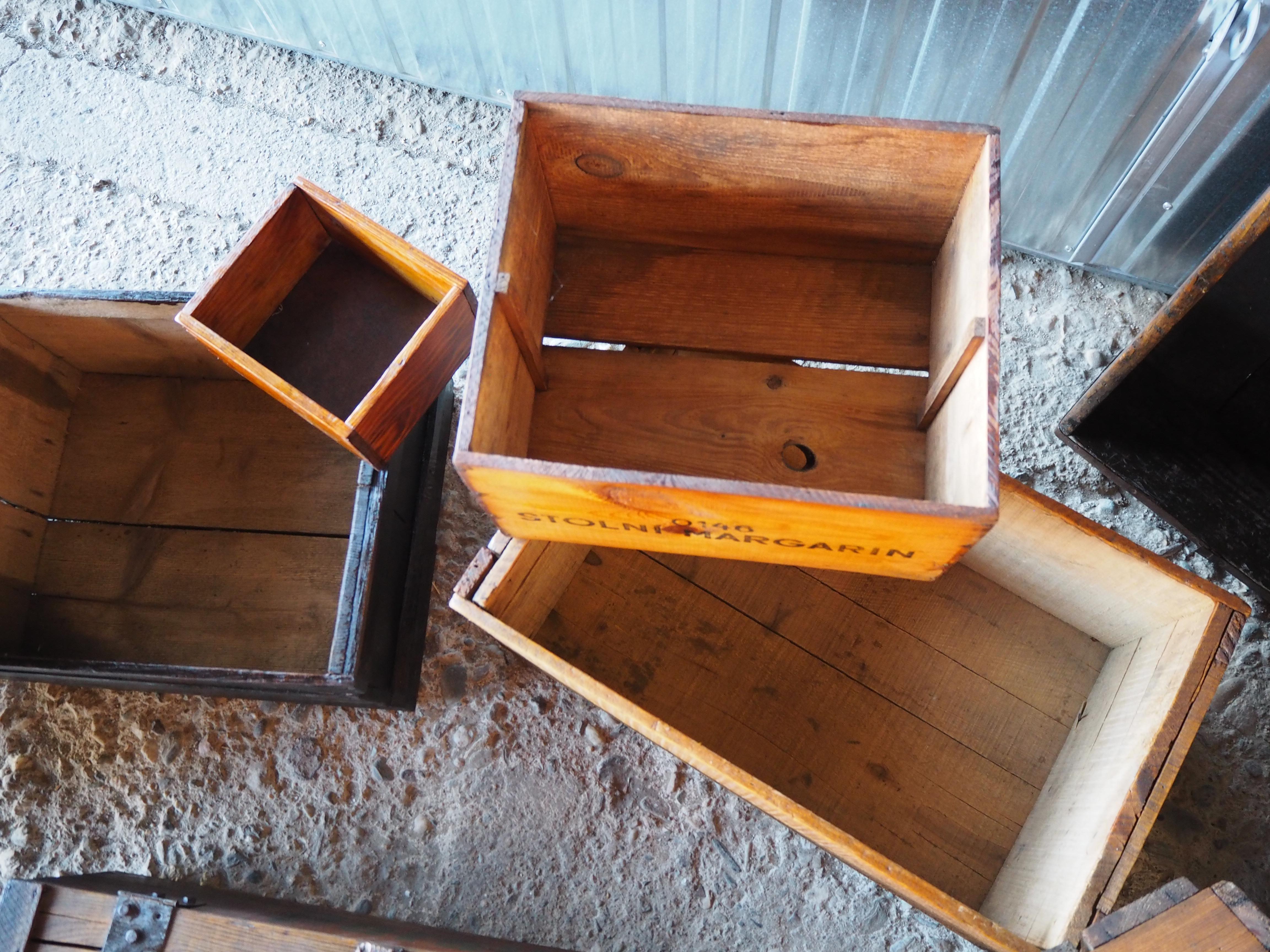 Industrial Wooden Crate, Boxes, 1960s For Sale 3