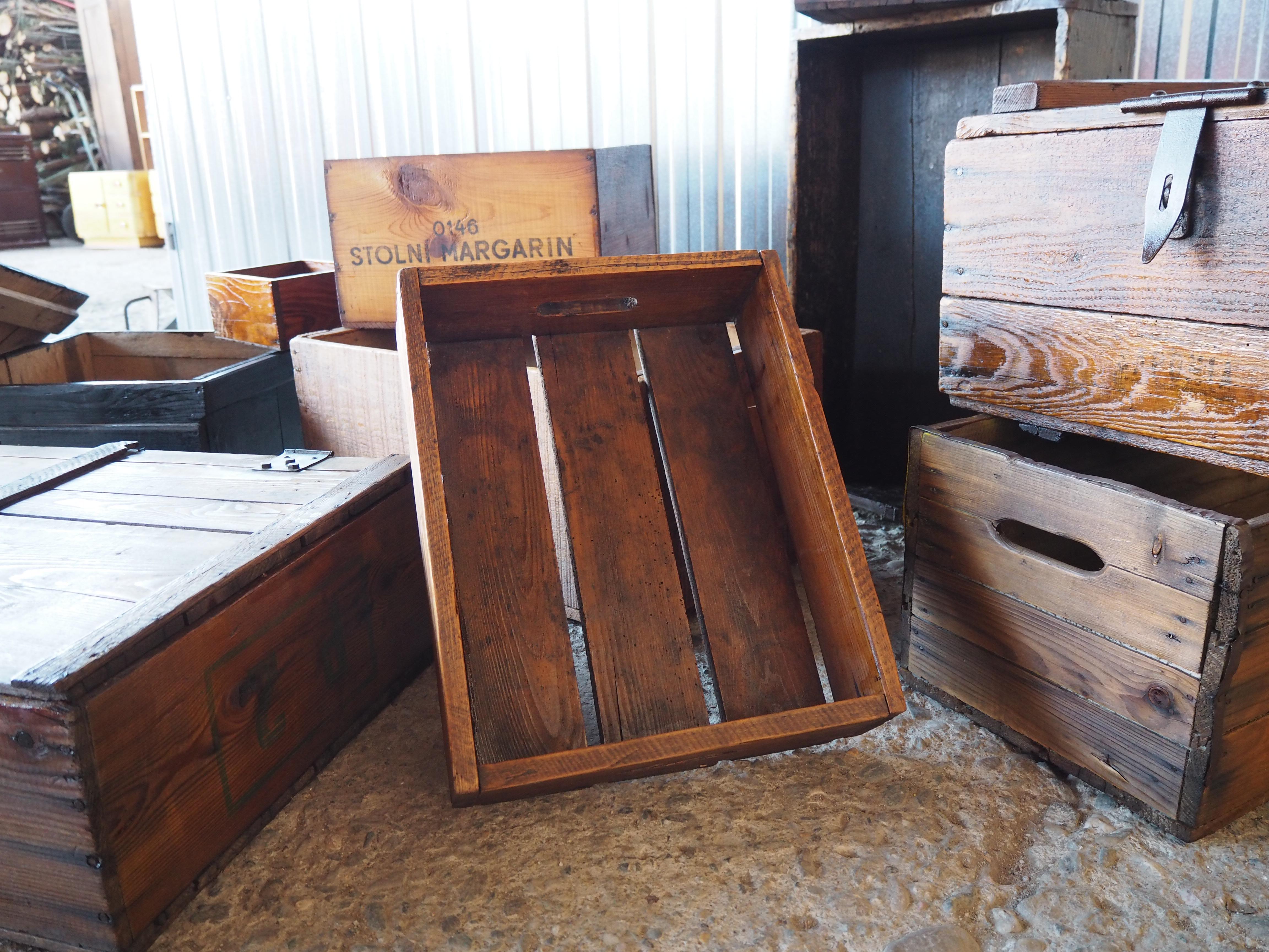 Mid-20th Century Industrial Wooden Crate, Boxes, 1960s For Sale