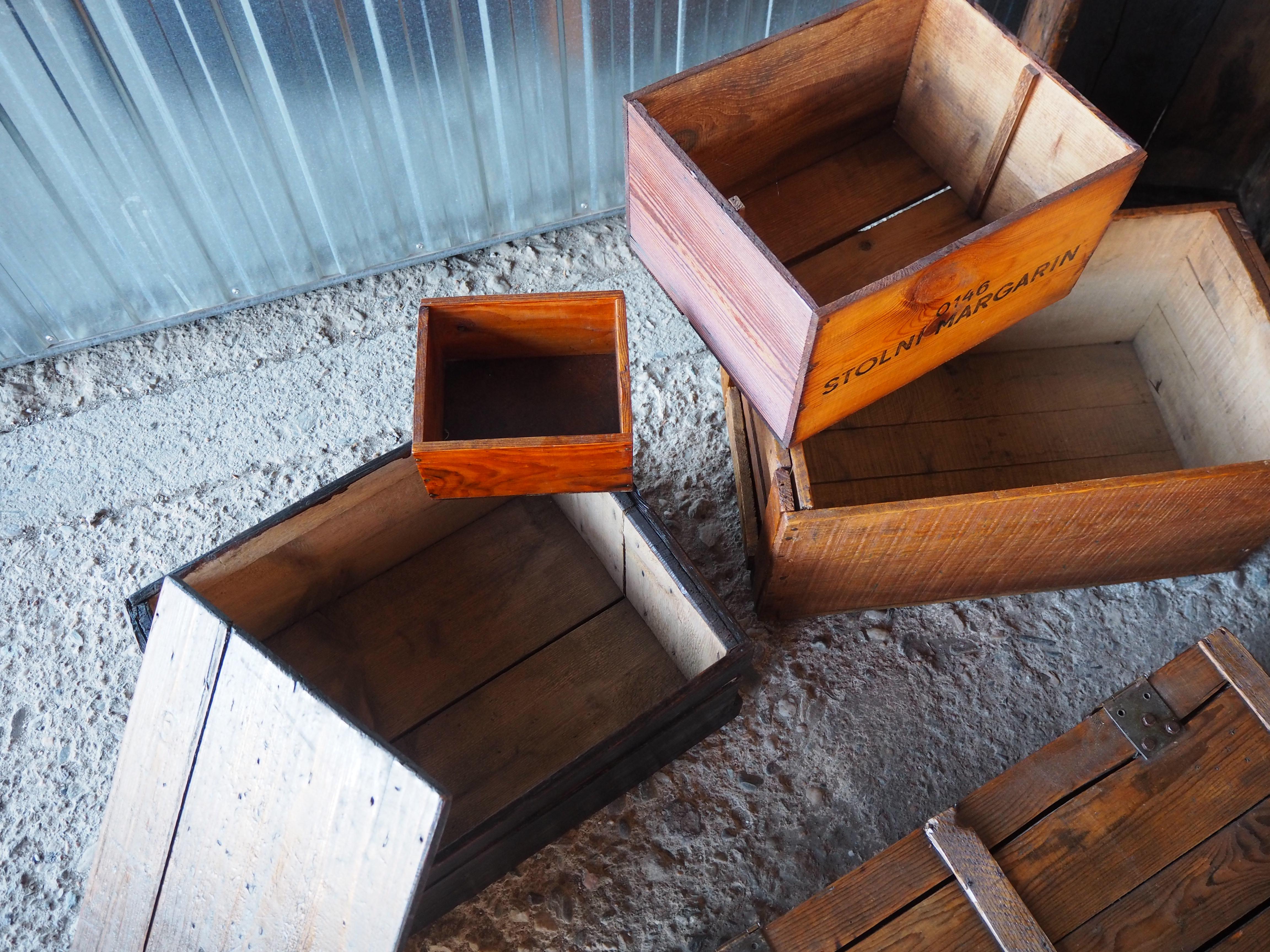 Industrial Wooden Crate, Boxes, 1960s For Sale 2