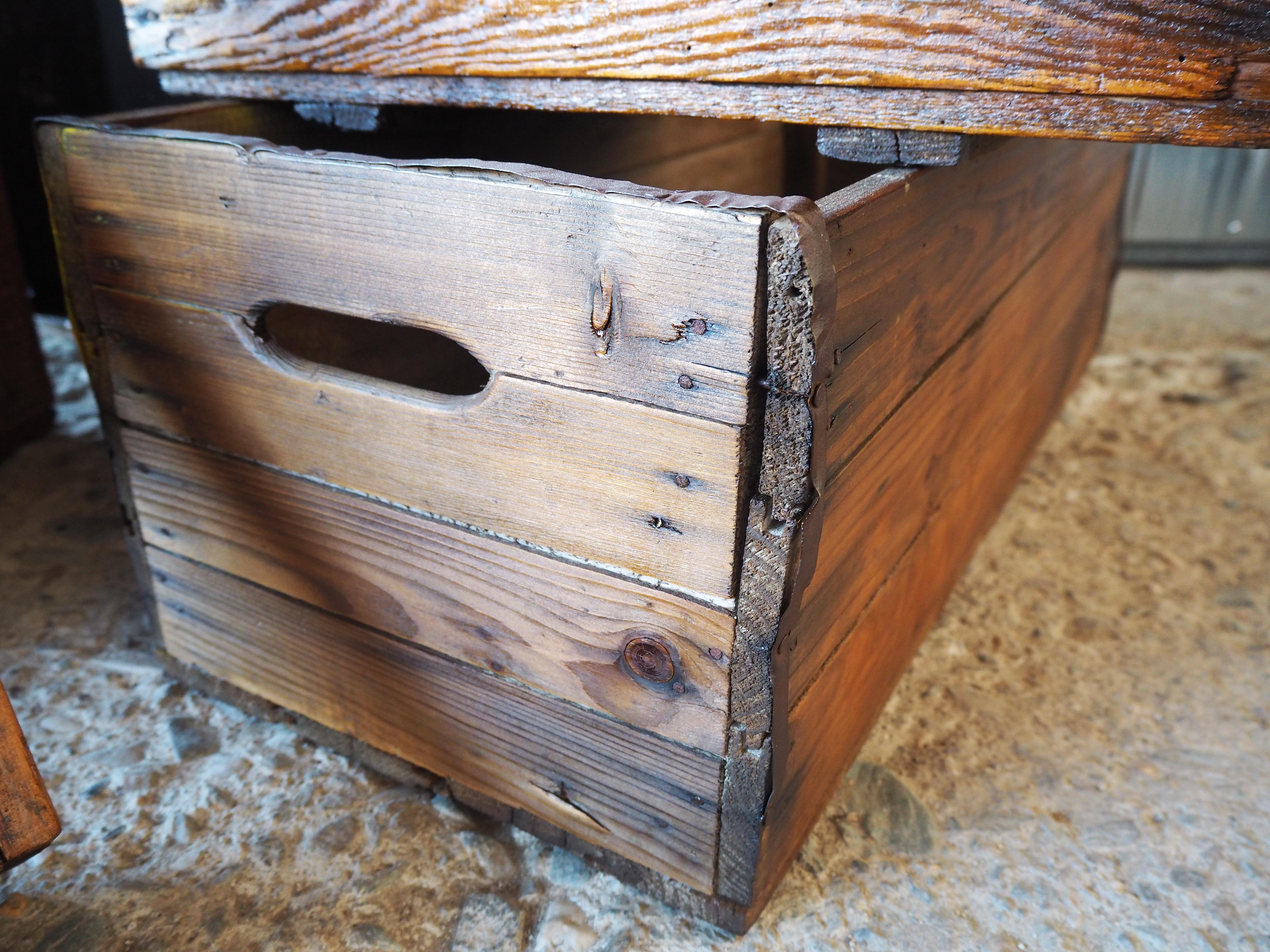 Industrial Wooden Crate, Boxes, 1960s For Sale 11