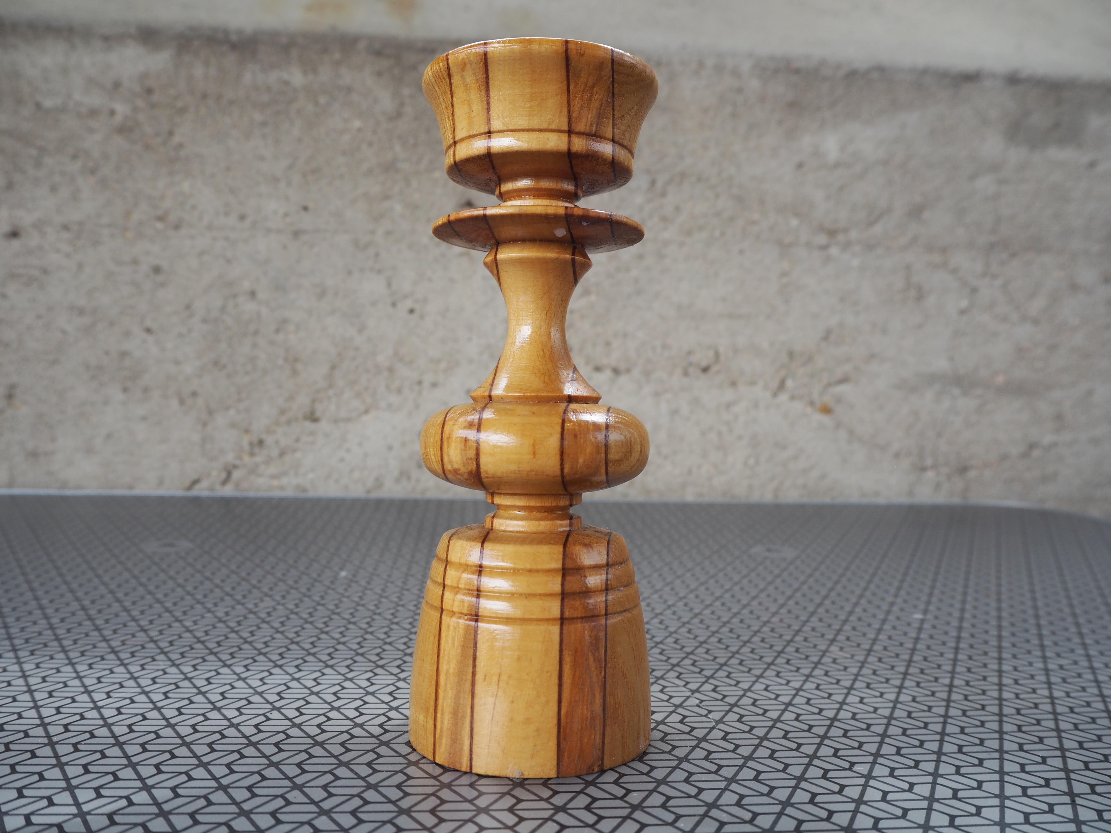 Mid-Century moderno Portacandele in legno del Medioevo, anni '60, Europa in vendita