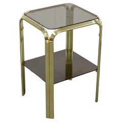 Mid-Century Brass and Smoked Glass Tea Table, 1970s, Germany