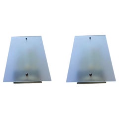 Pair of Rare Midcentury Glass Wall Lamps, Germany, 1970s