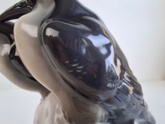 Art-Déco-Pinguin-Figur aus tschechischem Porzellan von Pfeiffer & Löwenstein, um 1930