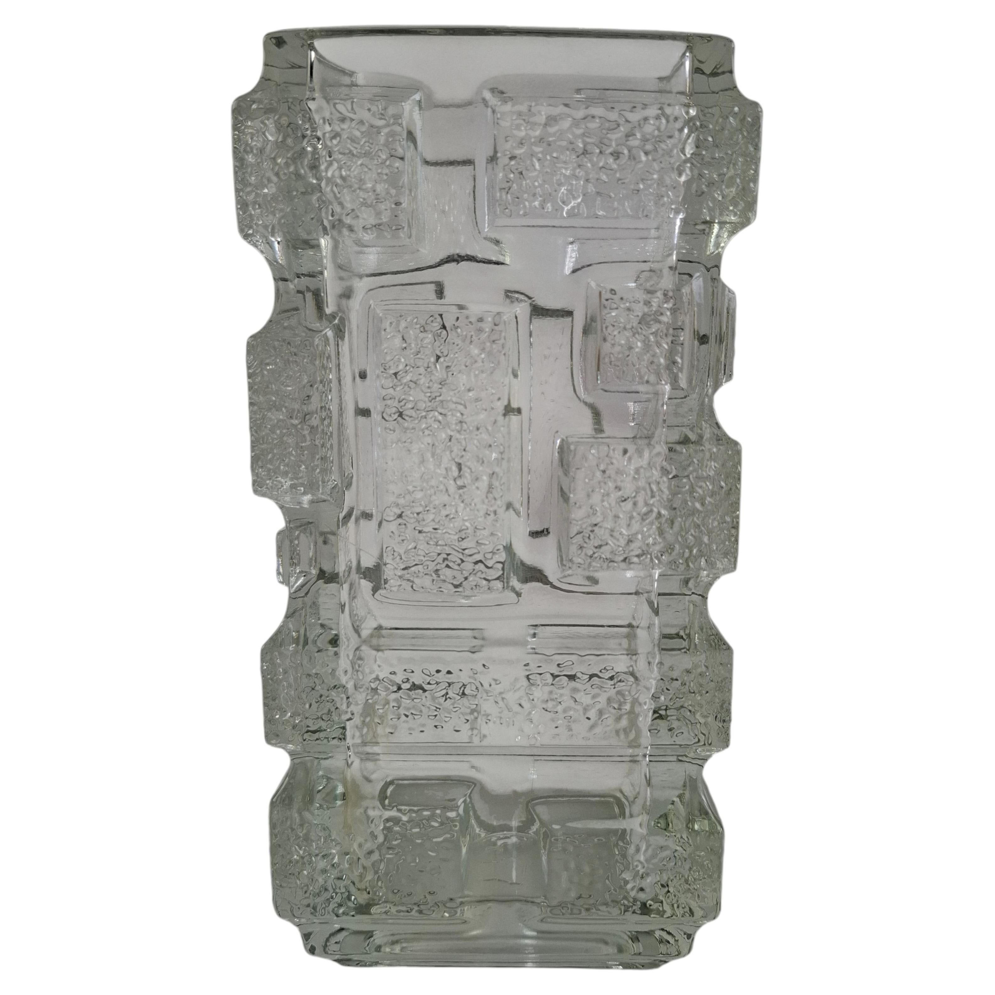 Seltene Glasvase aus Rudolfova-Ziegeln von Jiří Zejmon, 1969, Tschechoslowakei im Angebot