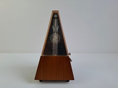 Vintage German Wittner Mechanical Metronome in Wood, Mid-Century Modern, 1970