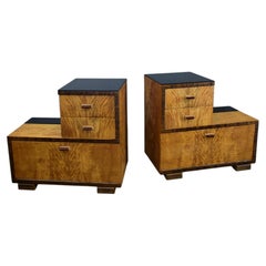 1939s Pair of Art Deco Bedside Tables, Czechoslovakia