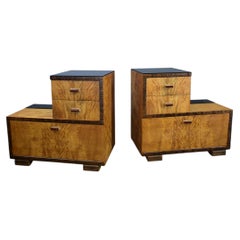 1939s Pair of Art Deco Bedside Tables, Czechoslovakia