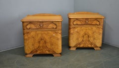 1939s Pair of Art Deco Bedside Tables, Czechoslovakia