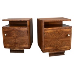 1939s Pair of Art Deco Bedside Tables, Czechoslovakia