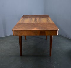 1939s Jindrich Halabala Extendable Dining Table in Walnut, Czechoslovakia